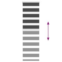 VidaXL Zebra rolgordijn 50x150 cm stofbreedte 45,9cm zwart - thumbnail