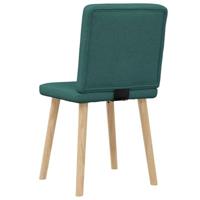 Eetkamerstoelen 2 st stof donkergroen - thumbnail
