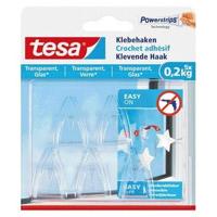 Klevende haak tesa® 0,2kg transparant 5 stuks - thumbnail