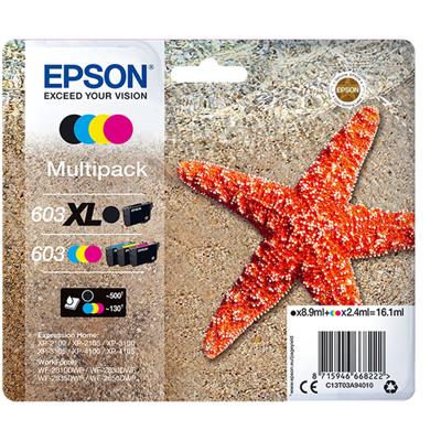 Inktcartridge Epson 603 T03A9 zwart XL+ 3 kleuren