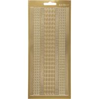 Creativ Company Stickers, randen, vel 10x23 cm, goud, 1 vel - thumbnail