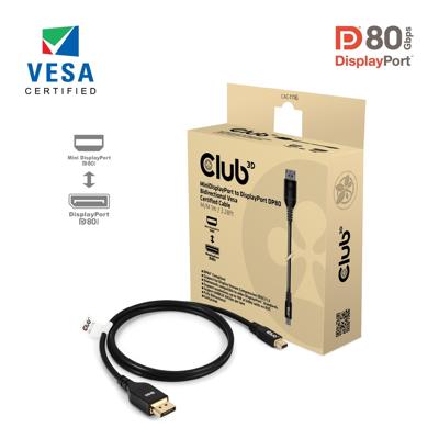 club3D CAC-1116 DisplayPort-kabel Mini-displayport Aansluitkabel DisplayPort-stekker, Mini DisplayPort-stekker 1 m Zwart club3D CAC-1116 DisplayPort-kabel Mini-displayport Aansluitkabel DisplayPort-stekker, Mini DisplayPort-stekker 1 m Zwart
