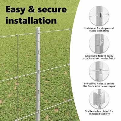 VidaXL Hek met paal zilver 1,5 x 25 m staal