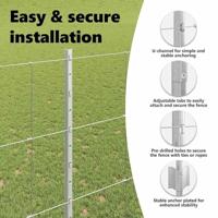 VidaXL Hek met paal zilver 1,5 x 25 m staal - thumbnail