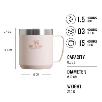 Stanley The Everyday Camp Mug 0.35L / 12oz Thermosfles Rose Quartz 350ML