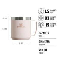 Stanley The Everyday Camp Mug 0.35L / 12oz Thermosfles Rose Quartz 350ML - thumbnail