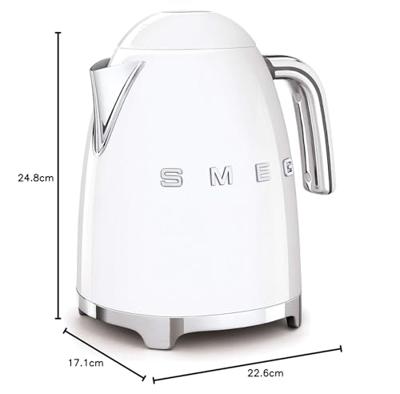 Smeg KLF03WHEU retro 50&apos;s style waterkoker, wit - thumbnail