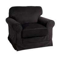 J-Line Fauteuil 'Benoni' kleur Zwart - thumbnail