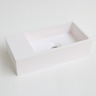 INK Versus Fontein - 36x18x9cm - wasbak rechts - 0 kraangaten - polystone wit glans 3404100 INK Versus Fontein - 36x18x9cm - wasbak rechts - 0 kraangaten - polystone wit glans 3404100