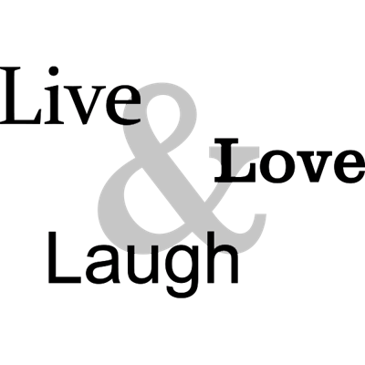 Live, Love, Laugh - Muursticker