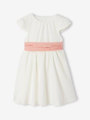 Feestelijke skaterjurk met strik wit