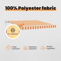 VidaXL Inklapbaar zonnescherm geel en oranje 300 x 250 cm stof - thumbnail