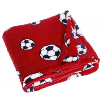 Playshoes fleece babydeken voetbal rood Maat