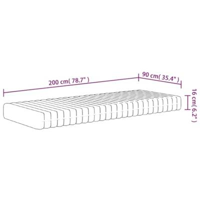 Schuimmatras middelzacht 90x200 cm