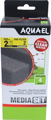Aquael Schuimstofpatroon Duo Pack voor Fan Filter 2 Plus - Gemakkelijke Installatie, Optimaal AquariuMfilter