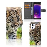 OPPO Find X5 Pro | Telefoonhoesje | Met pasjeshouder | Baby Luipaard - thumbnail