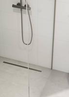 Saqu Modulo inloopdouche incl. antikalk 90x210cm geborsteld grijs - thumbnail