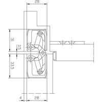 SIMONSWERK deurveerscharnier - Tectus TE 340 RD - 160 mm - 80 kg - RVS-look - thumbnail