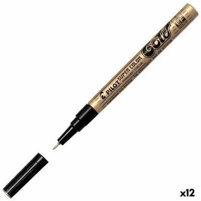 Permanente markeerstift Pilot Gouden (12 Stuks)