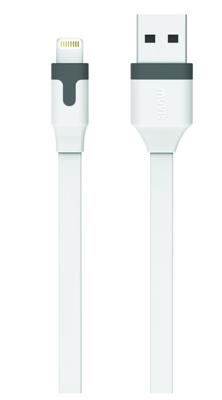 TAB CABLE PLAT CHARGE & SYNCHRO 2.4A USB/LIGHTNING 2M BLANC