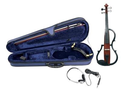 GEWA GS401.645 elektrische viool set met strijkstok en softcase, bruin