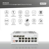Digitus DN-651139 Industrial Ethernet Switch 8 + 4 poorten 10 / 100 / 1000 MBit/s - thumbnail