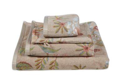 Pip Studio Pip Studio Secret Garden douchelaken Khaki 70x140 cm
