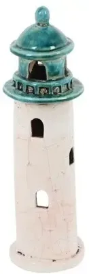 Countryfield windlicht keramiek filippa 7.3x23.7cm blauw