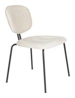 ZILT Eetkamerstoel 'Latisha' Chenille, kleur Off White - thumbnail