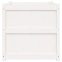 Plantenbak 70x70x70 cm massief grenenhout wit - thumbnail
