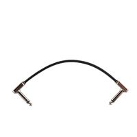 Ernie Ball 6226 Flat Ribbon Patch Cable patchkabel haaks 15 cm platte jacks zwart - thumbnail