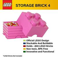 Room Copenhagen LEGO Storage Brick 4 Zwart opbergdoos - thumbnail