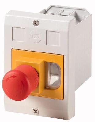 Eaton E-PKZ01-PVT 281636 Lege behuizing Inbouw, Met NOT-AUS schakelaar (l x b x h) 129 x 90 x 176 mm Grijs, Rood, Geel 1 stuk(s)