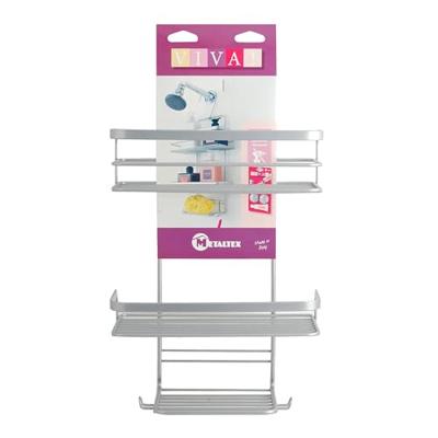Metaltex Viva Doucherekje 3 Etages 23x12x38 cm Zilver