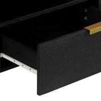 Tv-meubel 80x33x46 cm bewerkt hout zwart - thumbnail