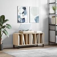 Platenkast 100x38x48 cm bewerkt hout sonoma eikenkleurig - thumbnail