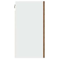 Hangkast 50x31x60 cm bewerkt hout oud houtkleurig - thumbnail