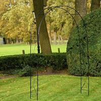 Metalen rozenboog 'Krul' H 217,5 x 152 x 37 cm - thumbnail