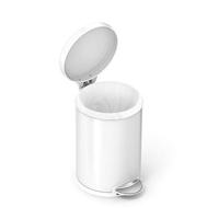 Simplehuman Afvalemmer Rond 4,5 liter (Wit) - thumbnail