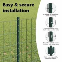 VidaXL Hek met paal groen 1 x 25 m staal en pvc - thumbnail