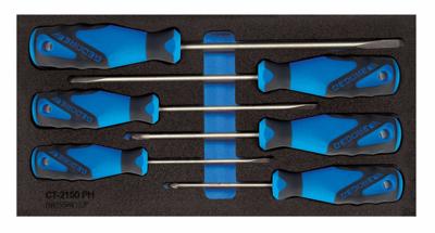 Gedore 1500 CT1-2150 PZ Schroevendraaierset Kruiskop, Plat