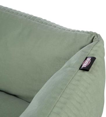 TRIXIE Hondenbed Marley 100 x 70 cm in salie - vierkante hondenmand voor grote honden - gezellige hondenmand met hoogwaardige canvas katoenen overtrek - zacht en wasbaar - 37692