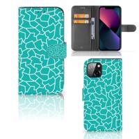 Apple iPhone 13 Hoesje Cracks Blue - thumbnail