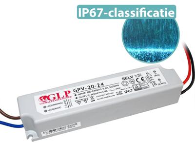 GLP LED voeding 20 watt 24VDC LED voeding - 24 volt
