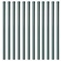 Hekpalen 12 pcs Groen 100 cm Poedergecoat staal - thumbnail