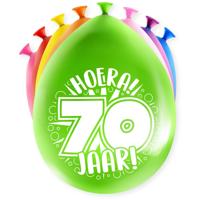 Party Ballonnen Hoera 70 jaar (8st) - thumbnail