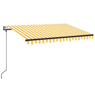 VidaXL Luifel automatisch met led en windsensor 350x250 cm geel en wit