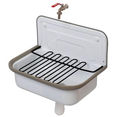Plieger Uitstortgootsteen Basic Met Emmerrooster Sifon & Kraan
