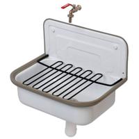 Plieger Uitstortgootsteen Basic Met Emmerrooster Sifon & Kraan - thumbnail