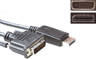 ACT AK3998 Verloopkabel DisplayPort Male/DVI Male - 5 meter